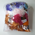 Yarn Lot Fun Fur Colorful Soft Fluffy Long Pink Blue 15 Small Ball Knitting