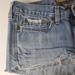 Abercrombie and Fitch Denim Shorts Womens 4R Mini Distressed Rough Hem Blue Jean