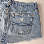 Abercrombie and Fitch Denim Shorts Womens 4R Mini Distressed Rough Hem Blue Jean