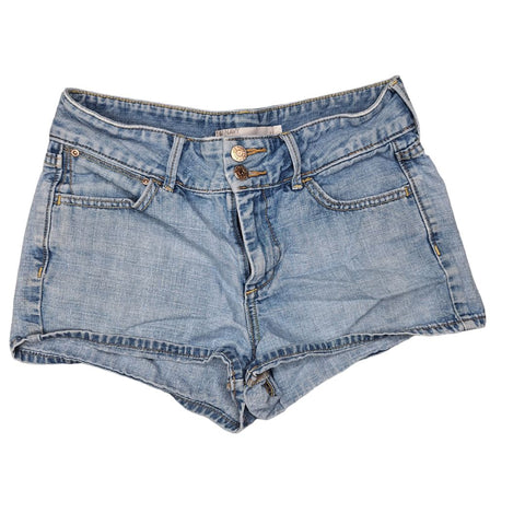 Old Navy High Rise Shorts Denim Blue Jeans Womens Size 4 Double Button