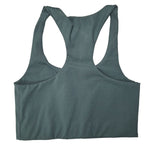 Girlfriend Collection Sports Bra Green Gray Black Womens Small Racerback