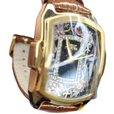 Invicta Lupah Watch Flower Case Waterproof 16 Genuine Leather Works Model 23223