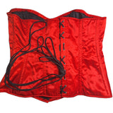 Daisy Corset Sexy Devil Costume Womens 5X Ruffle Stretch Bottom Horns Red Sequin