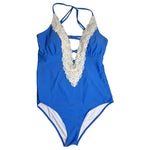 Cupshe Swimsuit Blue Lace One Piece Womens Plus Size XXL