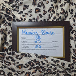 Maurices Blouse Cheetah Womens Plus Size 1x Lightweight Long Sleeve Animal Print