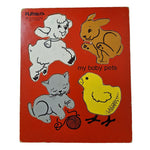 Playskool My Baby Pets Puzzle 155-14 Kitten Lamb Chick Rabbit Bunny Cat Sturdy