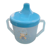 Double Handle Sippy Cup Blue 5 Ounce 150 ML Vintage 90s Bear Boy Infant Plastic