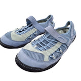 Earth Battu Shoes Pacific Blue Strap Stretch Leather Womens Size 7B YY S08