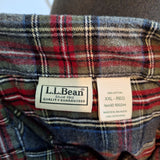 L L Bean Plaid Pajama Sleep Shirt Button Up Down Mens XXL Cotton Item 500244