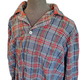 L L Bean Plaid Pajama Sleep Shirt Button Up Down Mens XXL Cotton Item 500244