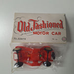 Old Fashioned Motor Car Vintage Toys In Package Wheels Plastic No A3076 Set of 6