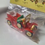 Old Fashioned Motor Car Vintage Toys In Package Wheels Plastic No A3076 Set of 6