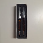 Leeds Bank of America Pen Set Works Brown Tortoise Clip Cap Gift Box Smooth