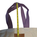 Laura Ashley Canvas Tote Bag Large Floral  Boho Wide Purple Handles Reusable