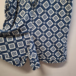 Lularoe Xanthe Romper Short Sleeve Pockets Womens Plus Size 2X Blue Tie Waist