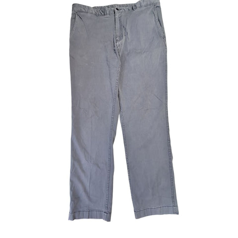 Cremieux Gray Pants Mens 36 x 32 Cotton Blend Pockets