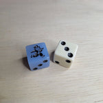 Monopoly Replacement Dice Action Blue Die 2010 Board Game Pieces Special Pair