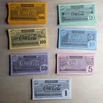 Coca Cola Coke Monopoly Money Dollar Crafts Replacements 2010 Board Game Pieces