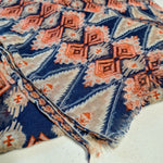 Infinite Scarf Aztec Pattern Rough Edge Lightweight