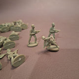 Milton Bradley Army Men Tank Battle Game 26 Green Pieces Cupcake Toppers 1975