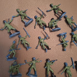 Milton Bradley Army Men Tank Battle Game 23 Green Blue Piece Cupcake Topper 1975