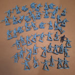 Milton Bradley Army Men Tank Battle Game 53 Green Blue Pieces Cupcake Toppers