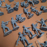 Milton Bradley Army Men Tank Battle Game 53 Green Blue Pieces Cupcake Toppers