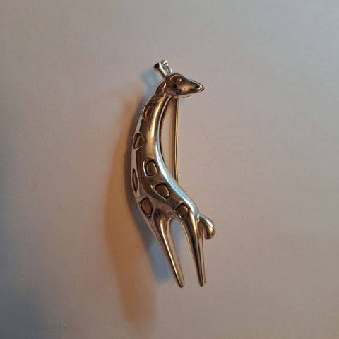 Giraffe Pin Brooch Two Tone 1.5 Inch Safari Animal