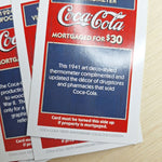 Monopoly Coke Coca Cola Deed Fact Cards Mortgage Property Replacement Truck Game