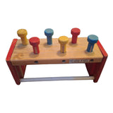 Wooden Peg Game Toy Vintage No Hammer Adjustable Screws Americana Play Basic