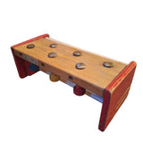 Wooden Peg Game Toy Vintage No Hammer Adjustable Screws Americana Play Basic