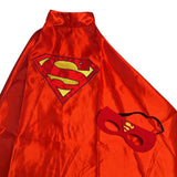 Superman Cape Red Mask Costume Pretend Play Dress Up Kid Children Superhero