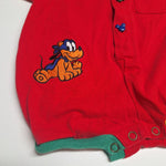 Baby Mickey & Co Romper Infant 12 Months Pluto Superhero Buttons Snaps Short