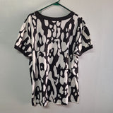 Lularoe Tee Shirt Womens Plus 3X Black White Short Sleeved