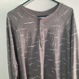 Lularoe Mark Unisex Top Gray Branched Plus Size 3X