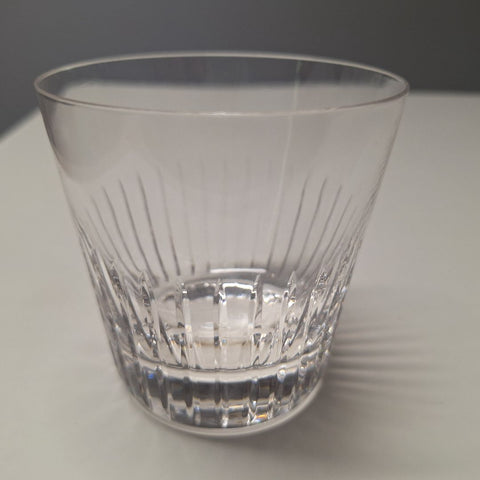 Crystal Maastricht Holland Rock Glass Short 3.5 Inch Clear Vertical Lines