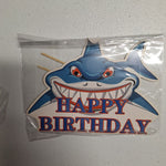 Shark Birthday Party Decorations OceanFish Blue Balloons Cake Topper Cupcake