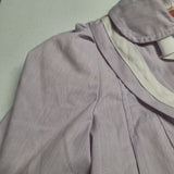 Casual Time Kids Girls Overcoat Purple Lightweight Size 6 Buttons Bow Collar