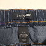 Lane Bryant Elastic Waist Jeans Denim Pants Womens Plus 24 Back Pockets