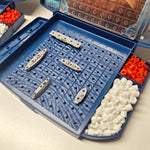 Battleship Combat Game Pieces Ship Cases Blue 2001 Vintage Pegs Carrier No Box