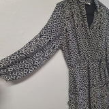 Bar III Dress Long Sleeve Lightweight Short Flowy Tie Waist Womens Large