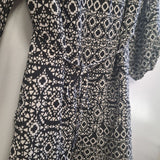 Bar III Dress Long Sleeve Lightweight Short Flowy Tie Waist Womens Large