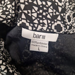 Bar III Dress Long Sleeve Lightweight Short Flowy Tie Waist Womens Large