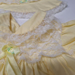 Toddler Baby Dress Bonnet 24 Months Yellow Lace Ribbon Ruffles Easter Spring