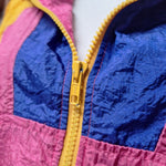 Rock Creek Casuals 90s Windbreaker Bright Pink Orange Colorway Full Zip Pockets