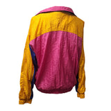 Rock Creek Casuals 90s Windbreaker Bright Pink Orange Colorway Full Zip Pockets