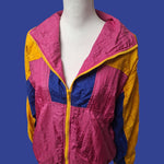 Rock Creek Casuals 90s Windbreaker Bright Pink Orange Colorway Full Zip Pockets