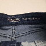 Levi Strauss Signature Shorts Denim High Rise Womens 10 30W Cuff Leg