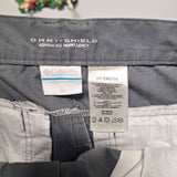 Columbia Omni Shield Zip Short Pants 2 in 1 Mens Size 32 Gray Convertible Hiking