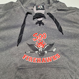 Soo Firehawks Hoodie Hockey Lace Neck Adult Small Michigan Sweatshirt Sport Game